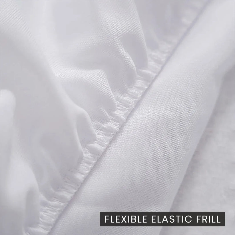 Premium Terry Cotton Mattress Protector – Maroon