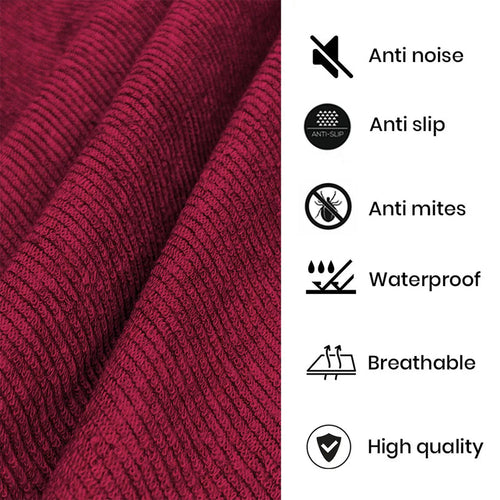 Premium Terry Cotton Mattress Protector – Maroon