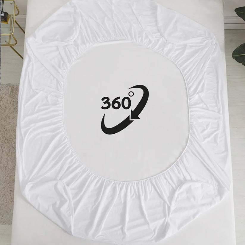 Premium Terry Cotton Mattress Protector – Maroon